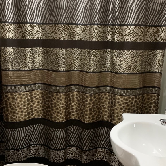 Safari Shower Curtain with Matching Shower Curtain Hooks from Kohl’s - Picture 6 of 6